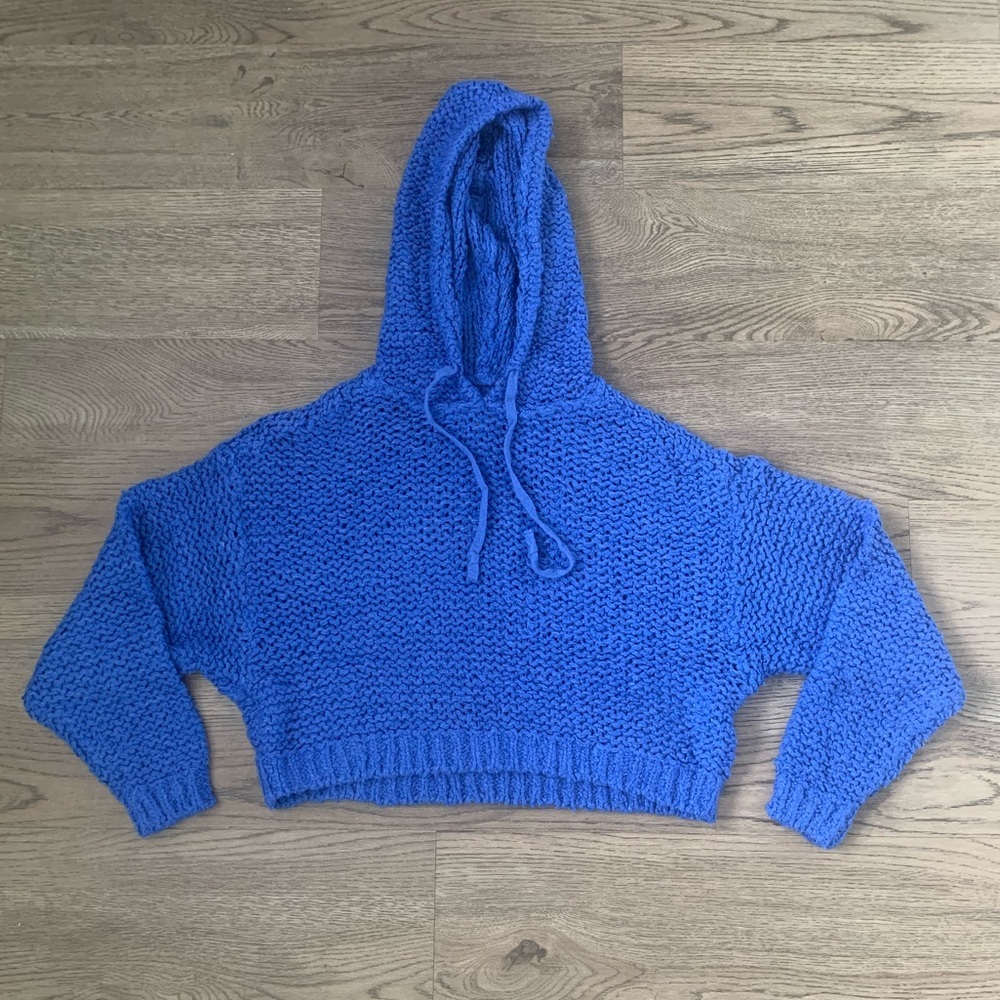 Anthropologie Pilcro Sailcloth Hooded Sweater Size XXS (Oversized) - Blue - NWOT - Picture 5 of 12